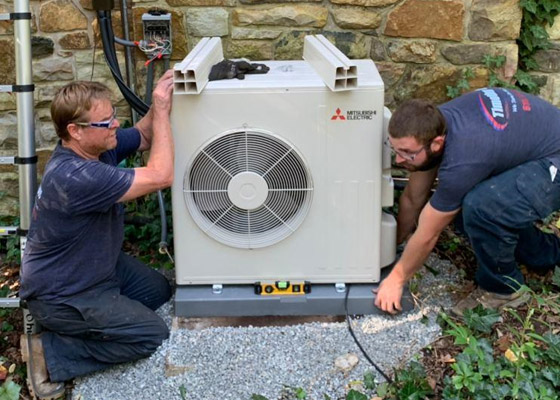 Heat pump servicing